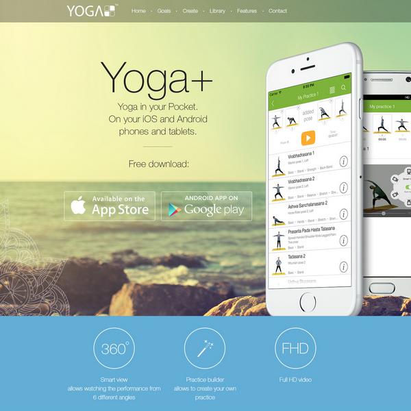 Yoga+ App Landing page